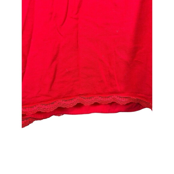 Y2K Holiday Red Lace Babydoll Cami Tank Top Plus 1X Worthington Satin Trim - Picture 8 of 8